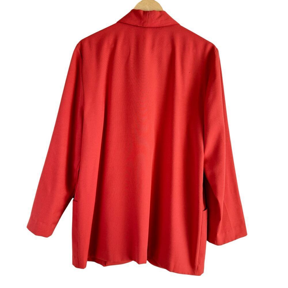 Vintage 80s Requirements Long Blazer Burnt Orange Ornate Gold Button Front Sz 12 - Picture 9 of 10